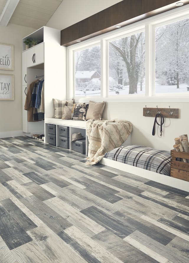 Mannington Revive Hexx Silver Sheet Vinyl is available Georgia Carpet for a  Low Price