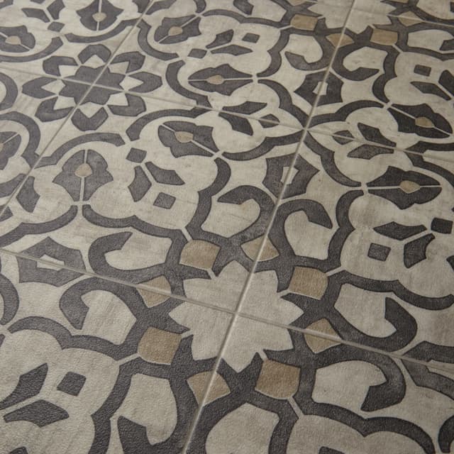 Luxury Vinyl Sheet Platinum Filigree Iron 130353