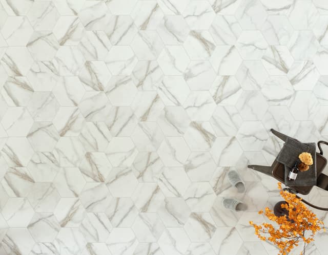 Luxury Vinyl Sheet Platinum Carrara Pearl 130471