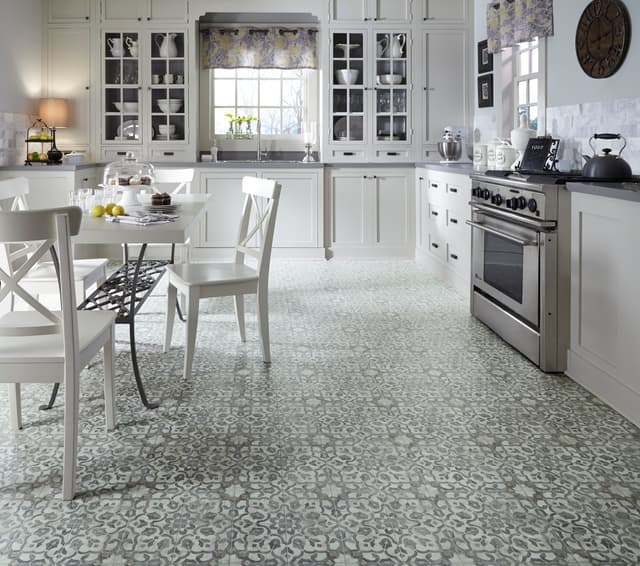 Luxury Vinyl Sheet Platinum Filigree Iron 130353