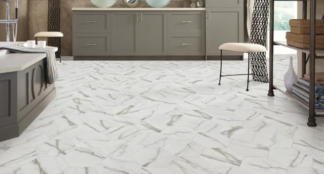 Luxury Vinyl Sheet Gold Carrara Pearl 100471