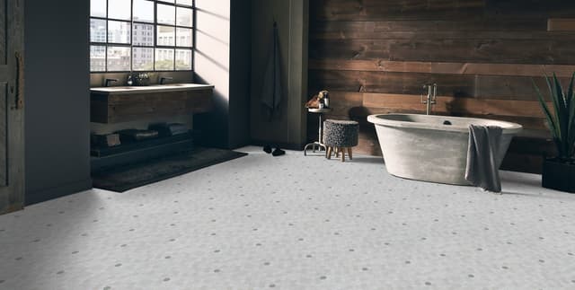 Luxury Vinyl Sheet Platinum Penny Lane Quartzite with Granite 130332