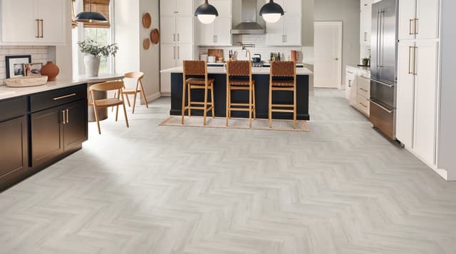 Luxury Vinyl Sheet Platinum Twill Wool 130531