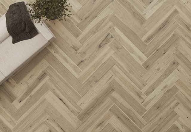 Hardwood Handcrafted Provence Herringbone Blanc MSPH07BLC1